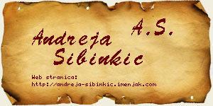 Andreja Sibinkić vizit kartica